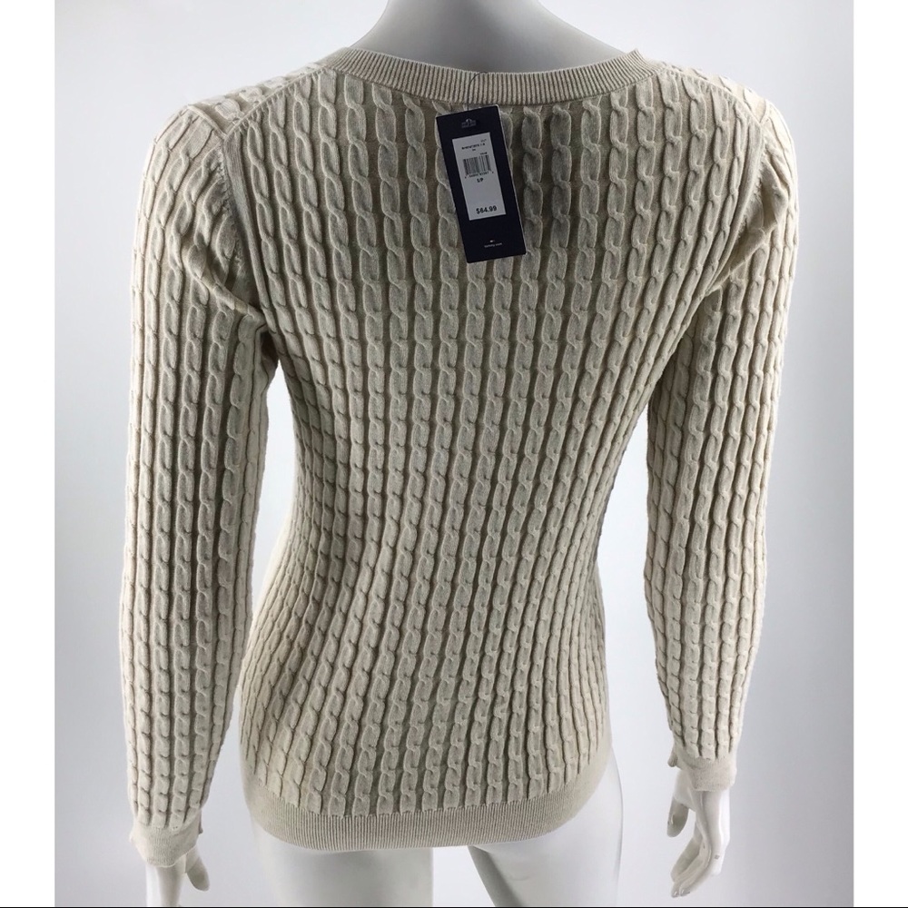 Tommy Hilfiger Cream Cable Knit Sweater NWT - Picture 3 of 6